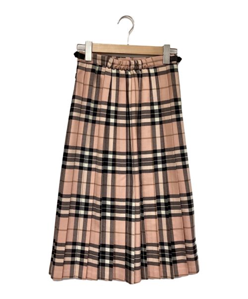O'NEIL OF DUBLIN（オニールオブダブリン）O'NEIL OF DUBLIN (オニールオブダブリン) NOLLEY'S (ノーリース) 別注 チェック キルトスカート ピンク サイズ:GB8の古着・服飾アイテム