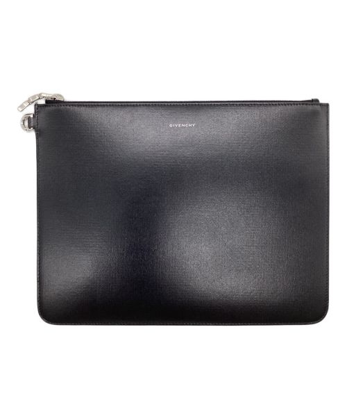 GIVENCHY（ジバンシィ）GIVENCHY (ジバンシィ) ブランドロゴ ラージポーチ ブラックの古着・服飾アイテム