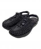 KEENキーン）の古着「UNEEK PREMIUM LEATHER（ユニーク プレミアム レザー）サンダル」｜ブラック