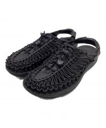 KEEN（キーン）の古着「UNEEK PREMIUM LEATHER（ユニーク プレミアム レザー）サンダル」｜ブラック