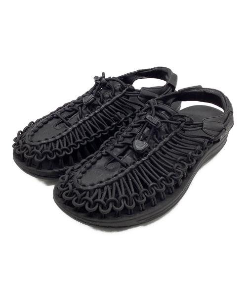 KEEN（キーン）KEEN (キーン) UNEEK PREMIUM LEATHER（ユニーク プレミアム レザー）サンダル ブラック サイズ:26cmの古着・服飾アイテム