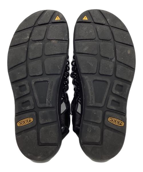 KEEN（キーン）KEEN (キーン) UNEEK PREMIUM LEATHER（ユニーク プレミアム レザー）サンダル ブラック サイズ:26cmの古着・服飾アイテム