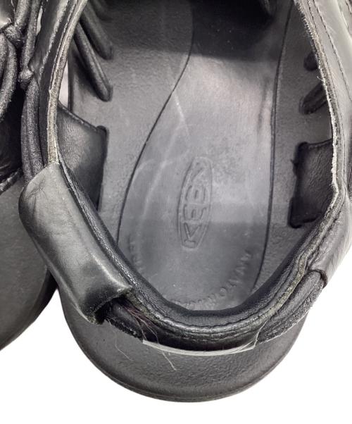 KEEN（キーン）KEEN (キーン) UNEEK PREMIUM LEATHER（ユニーク プレミアム レザー）サンダル ブラック サイズ:26cmの古着・服飾アイテム