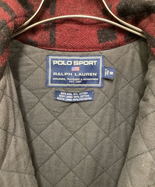 POLO SPORT（ポロスポーツ）POLO SPORT (ポロスポーツ) 中綿ジャケット レッド×ブラック サイズ:Mの古着・服飾アイテム