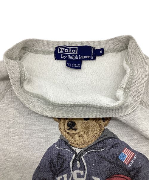 POLO RALPH LAUREN（ポロ・ラルフローレン）POLO RALPH LAUREN (ポロ・ラルフローレン) ポロベア ラグランスウェット グレー サイズ:US Sの古着・服飾アイテム