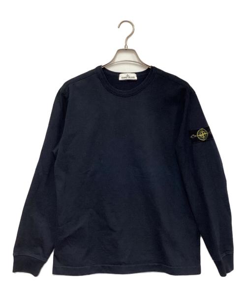 STONE ISLAND（ストーンアイランド）STONE ISLAND (ストーンアイランド) GUAZED COTTON JERSEY（ガーゼ コットン ジャージー） ネイビー サイズ:Lの古着・服飾アイテム