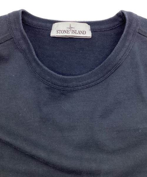 STONE ISLAND（ストーンアイランド）STONE ISLAND (ストーンアイランド) GUAZED COTTON JERSEY（ガーゼ コットン ジャージー） ネイビー サイズ:Lの古着・服飾アイテム