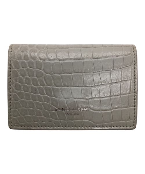 Saint Laurent Paris（サンローランパリ）Saint Laurent Paris (サンローランパリ) 3つ折り財布 グレーの古着・服飾アイテム