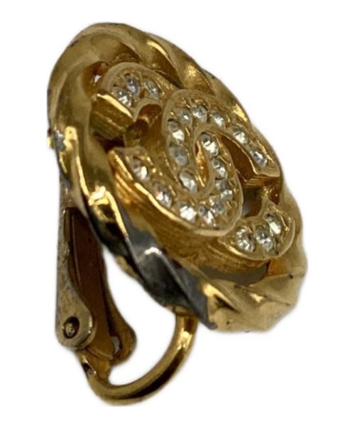 CHANEL（シャネル）CHANEL (シャネル) ココマーク ラインストーン ゴールド イヤリング ゴールドの古着・服飾アイテム