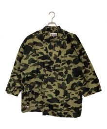 A BATHING APE（ア ベイシング エイプ）の古着「1ST CAMO JINBEI SUITS JACKET（ファースト カモ ジンベイ スーツ ジャケット）」｜オリーブブラウン