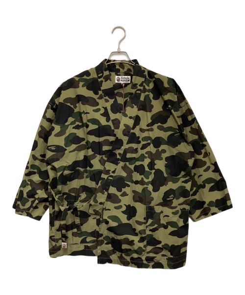A BATHING APE（ア ベイシング エイプ）A BATHING APE (アベイシングエイプ) 1ST CAMO JINBEI SUITS JACKET（ファースト カモ ジンベイ スーツ ジャケット） オリーブブラウン サイズ:Mの古着・服飾アイテム