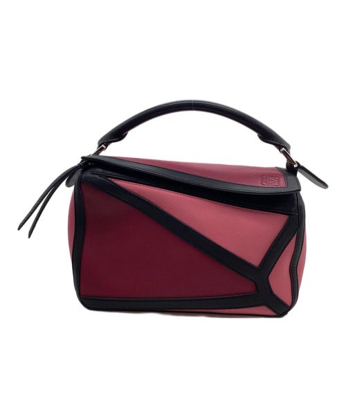 LOEWE（ロエベ）LOEWE (ロエベ) パズルバッグ スモール バーガンディ/ピンク/ブラックの古着・服飾アイテム