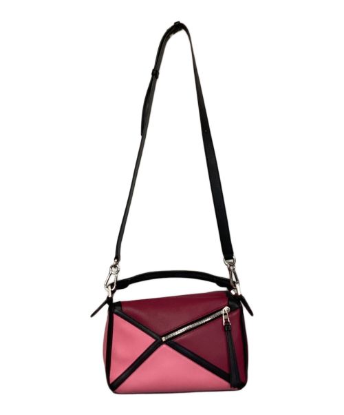 LOEWE（ロエベ）LOEWE (ロエベ) パズルバッグ スモール バーガンディ/ピンク/ブラックの古着・服飾アイテム