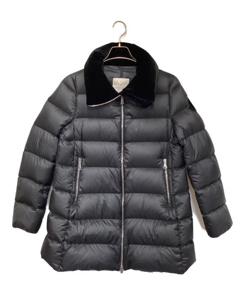 MONCLER（モンクレール）MONCLER (モンクレール) TORCON ベロア切替ダウンコート ブラック サイズ:3の古着・服飾アイテム