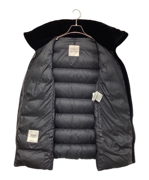 MONCLER（モンクレール）MONCLER (モンクレール) TORCON ベロア切替ダウンコート ブラック サイズ:3の古着・服飾アイテム
