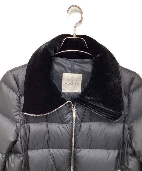 MONCLER（モンクレール）MONCLER (モンクレール) TORCON ベロア切替ダウンコート ブラック サイズ:3の古着・服飾アイテム