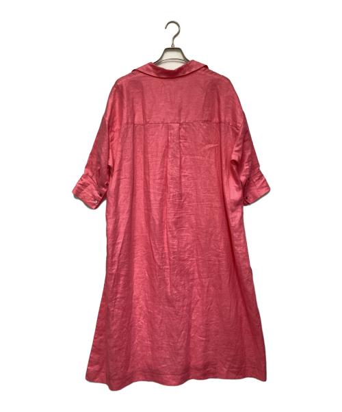 ebure（エブール）ebure (エブール) Ron Herman（ロンハーマン）別注 ボタニカルリネンドレスワンピース ピンク サイズ:36の古着・服飾アイテム