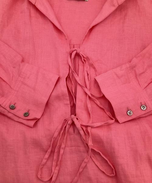 ebure（エブール）ebure (エブール) Ron Herman（ロンハーマン）別注 ボタニカルリネンドレスワンピース ピンク サイズ:36の古着・服飾アイテム