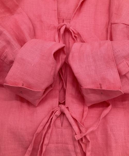 ebure（エブール）ebure (エブール) Ron Herman（ロンハーマン）別注 ボタニカルリネンドレスワンピース ピンク サイズ:36の古着・服飾アイテム