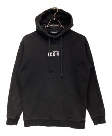 DSQUARED2（ディースクエアード）の古着「ICON（アイコン）ロゴ スウェット パーカー」｜ブラック