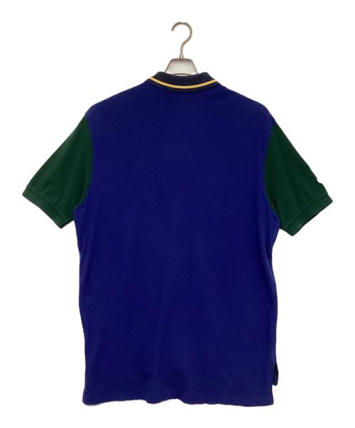 Polo by RalphLauren（ポロ バイ ラルフローレン）Polo by RalphLauren (ポロ バイ ラルフローレン) ポロシャツ ブルー×グリーン サイズ:XLの古着・服飾アイテム
