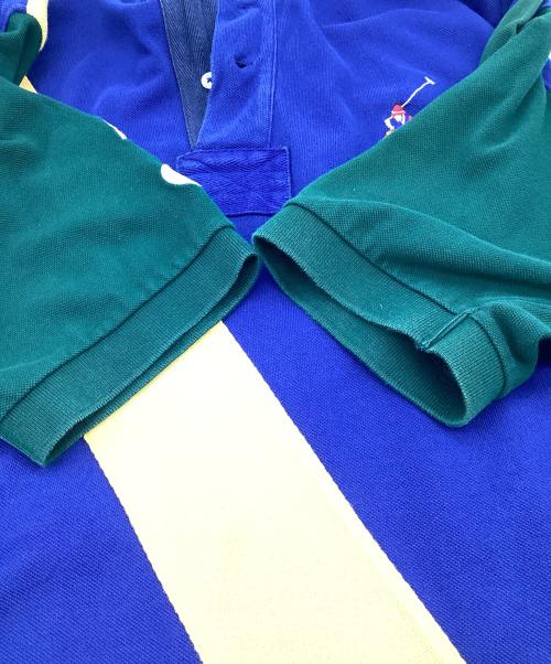 Polo by RalphLauren（ポロ バイ ラルフローレン）Polo by RalphLauren (ポロ バイ ラルフローレン) ポロシャツ ブルー×グリーン サイズ:XLの古着・服飾アイテム