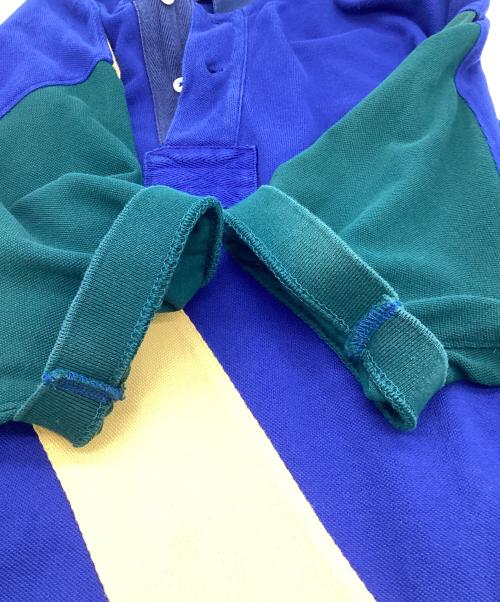 Polo by RalphLauren（ポロ バイ ラルフローレン）Polo by RalphLauren (ポロ バイ ラルフローレン) ポロシャツ ブルー×グリーン サイズ:XLの古着・服飾アイテム