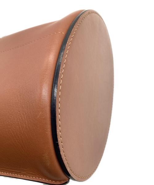 LOEWE（ロエベ）LOEWE (ロエベ) アナグラム ゲートバケット ショルダーバッグ グレー×ブラウンの古着・服飾アイテム