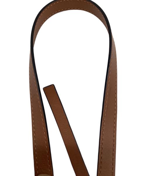 LOEWE（ロエベ）LOEWE (ロエベ) アナグラム ゲートバケット ショルダーバッグ グレー×ブラウンの古着・服飾アイテム