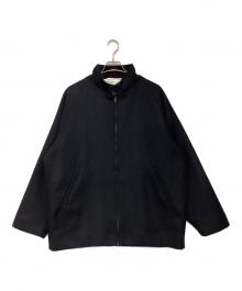 ATON（エイトン）の古着「SUPER 160S DOUBLE SAXONY HARRINGTON JACKET（スーパー 160S ダブル サキソニー ハリントン ジャケット）」｜ブラック