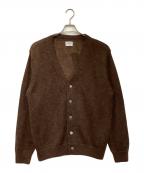 Yonetomiヨネトミ）の古着「SHAGGY MOHAIR CARDIGAN（シャギー モヘア カーディガン）」｜ブラウン