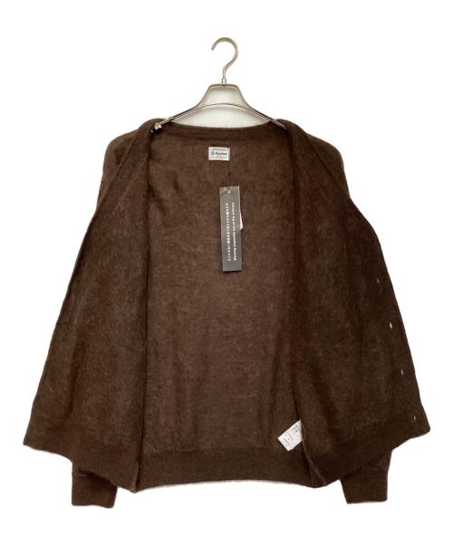 Yonetomi（ヨネトミ）Yonetomi (ヨネトミ) SHAGGY MOHAIR CARDIGAN（シャギー モヘア カーディガン） ブラウン サイズ:4の古着・服飾アイテム
