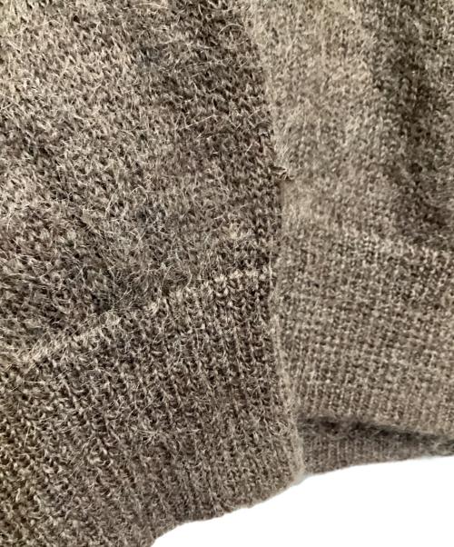Yonetomi（ヨネトミ）Yonetomi (ヨネトミ) SHAGGY MOHAIR CARDIGAN（シャギー モヘア カーディガン） ブラウン サイズ:4の古着・服飾アイテム