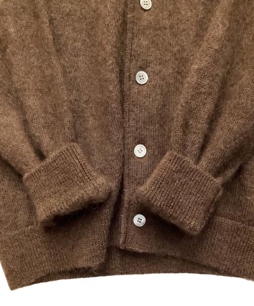 Yonetomi（ヨネトミ）Yonetomi (ヨネトミ) SHAGGY MOHAIR CARDIGAN（シャギー モヘア カーディガン） ブラウン サイズ:4の古着・服飾アイテム