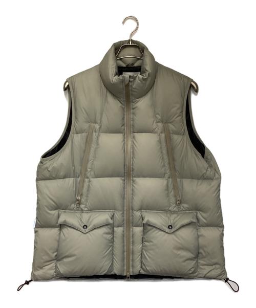 TAION（タイオン）TAION (タイオン) narifuri (ナリフリ) パッチワークライクボリュームダウンベスト グレー サイズ:Lの古着・服飾アイテム