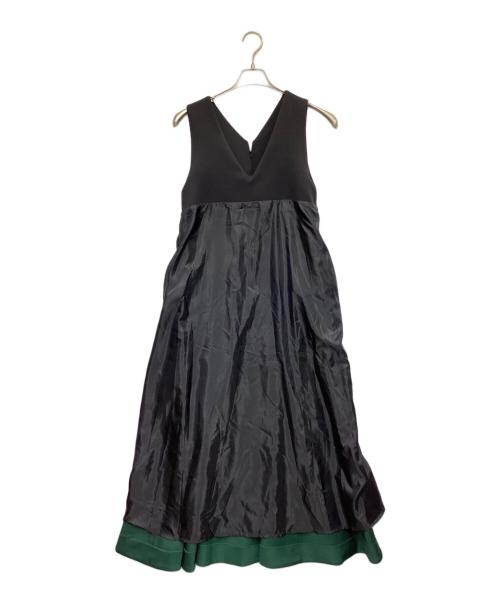 UN3D.（アンスリード）UN3D. (アンスリード) ノースリーブワンピース ブラック×ブルー×グリーン サイズ:38の古着・服飾アイテム