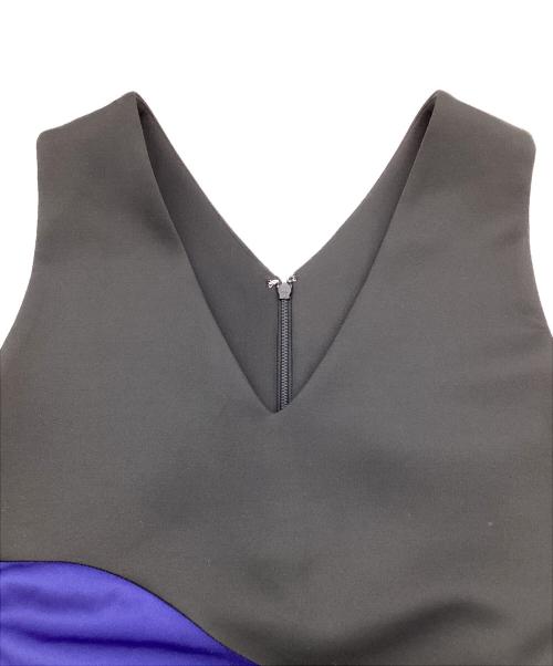 UN3D.（アンスリード）UN3D. (アンスリード) ノースリーブワンピース ブラック×ブルー×グリーン サイズ:38の古着・服飾アイテム