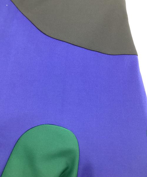 UN3D.（アンスリード）UN3D. (アンスリード) ノースリーブワンピース ブラック×ブルー×グリーン サイズ:38の古着・服飾アイテム