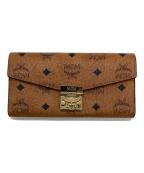 MCMエムシーエム）の古着「PATRICIA FLAP WALLET LARGE（パトリシア フラップ ウォレット ラージ）」｜ブラウン