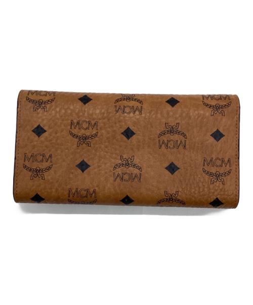 MCM（エムシーエム）MCM (エムシーエム) PATRICIA FLAP WALLET LARGE（パトリシア フラップ ウォレット ラージ） ブラウンの古着・服飾アイテム