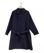 ESTNATIONエストネーション）の古着「ダブルフェイスガウンコート」｜ネイビー