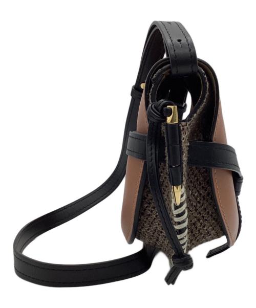 LOEWE（ロエベ）LOEWE (ロエベ) ゲート ツイード スモール ショルダーバッグ ブラウンの古着・服飾アイテム