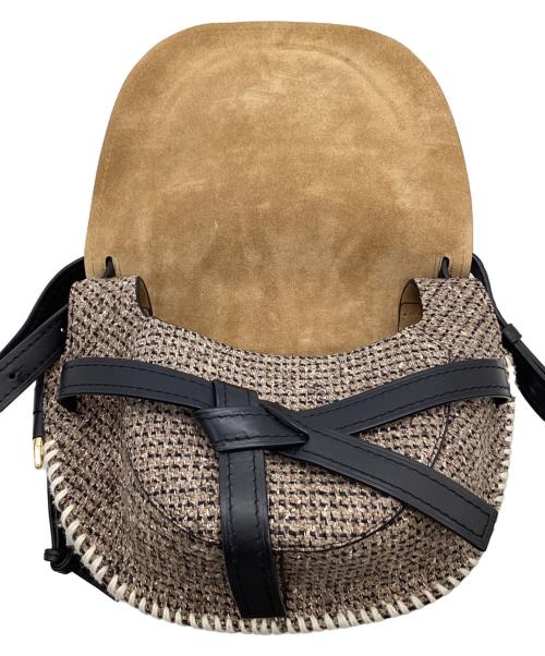 LOEWE（ロエベ）LOEWE (ロエベ) ゲート ツイード スモール ショルダーバッグ ブラウンの古着・服飾アイテム