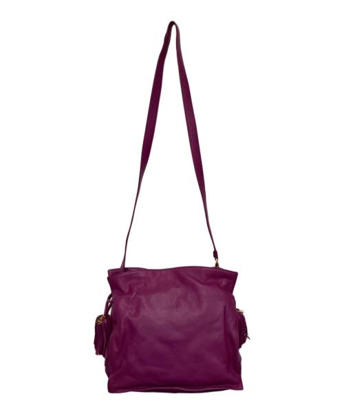LOEWE（ロエベ）LOEWE (ロエベ) フラメンコ30　ショルダーバッグ パープルの古着・服飾アイテム