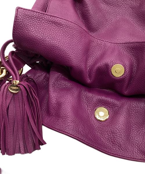 LOEWE（ロエベ）LOEWE (ロエベ) フラメンコ30　ショルダーバッグ パープルの古着・服飾アイテム