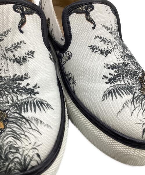 HERMES（エルメス）HERMES (エルメス) スリッポン ホワイト×ブラック サイズ:36の古着・服飾アイテム