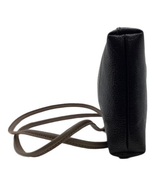 IL BISONTE（イル ビゾンテ）IL BISONTE (イル ビゾンテ) ミニクロスボディバッグ ブラウン×ブラックの古着・服飾アイテム