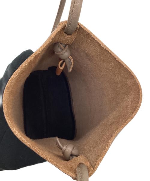 IL BISONTE（イル ビゾンテ）IL BISONTE (イル ビゾンテ) ミニクロスボディバッグ ブラウン×ブラックの古着・服飾アイテム