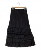 assietteアシェット）の古着「SHIPS別注 ラッフル スカート」｜ブラック