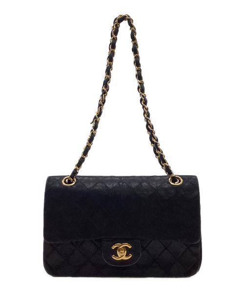 CHANEL（シャネル）CHANEL (シャネル) マトラッセ ダブルフラップ ダブルチェーンショルダーバッグ ブラックの古着・服飾アイテム